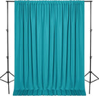 DWCN 10x8 FT Turquoise Backdrop Curtains for Parties, Photography Backdrop Drapes with Rod Pockets for Wedding Decorations Stage Birthday Family Gatherings, 2 Panels 5ft x 8ft