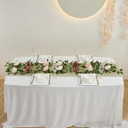 Artificial Rose Garlands Rose Vines Leaves Banners Hanging Floral Garland Fake Rose Flower Vine for Wedding Arch Ceremony Home Garden Outdoor Party Wall Decorations