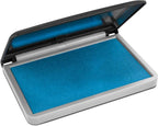 MaxMark Large Light Blue Stamp Pad - 2-3/4" by 4-1/4" - Premium Quality Felt Pad