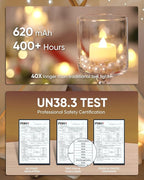 Homemory 24pcs Flameless LED Tea Lights with Remote & Timer, 400+Hours Realistic Flickering Battery Candles for Seasonal, Tabletop, and Centerpieces Decor
