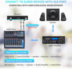 4 Channel Rechargeable Wireless Microphone System, Pro UHF Metal Handheld Wireless Microphones Cordless Mics with Echo Treble BASS VOL Channel Control for Karaoke Singing Church(GT-200)