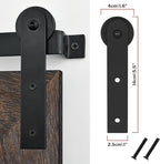 COGOOD Farmhouse Barn Door Mirror - 41 x 26 Rustic Wood Framed Wall Mirror for Bathroom, Living Room, Entryway Wall Decor (Black Brown)