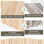 WISYOK 500 PCS Coffee Stirrers, 7 Inch Premium Birch Wood Sticks, Smooth Round Ends, Splinter-Free Disposable Stir Sticks for Coffee, Cocktails, Office, Home Use