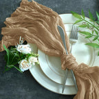Sioloc Nude Cheesecloth Table Runner Fall Autumn Decor for Home 10ft Table Cloth for Tea Wedding Birthday Party Baby Bridal Shower Halloween Thanksgiving