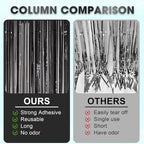 4 Pack Black Foil Fringe Backdrop Curtains, Tinsel Streamers Birthday Party Decorations, Fringe Backdrop for Graduation, Baby Shower, Gender Reveal, Disco Party