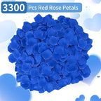 3300 PCS Artificial Fake Rose Petals,Flower Petals,Romantic Nightfor Her/Him Set,Wedding, Engagement, Party, in Bulk Flower Decorations（Dark Blue）