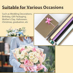 NESCCI 20 Sheet Flower Wrapping Paper - Waterproof Floral Bouquet Wrapping Paper, Florist Supplies Packaging Paper for Wedding Birthday Gift DIY (Lavender)
