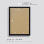 10x14 Picture Frame Set of 4 with Tempered Glass, Display 8x12 Picture with Mat or 10 x 14 Without Mat, Mixed Color Wood Photo Frames for Wall Mounting
