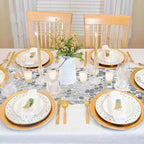 VHH Sequin Table Runner 12 x 108 inches Silver Table Runner, Glitter Runner for Party Wedding Birthday, Party Spring Easter Rustic, Birthday Supplies Decorations (1 Pack).