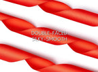 Red Satin Ribbon 7/8 Inch x 50 Yards Double-Faced Ribbons for Christmas Gift Wrapping Flower Bouquet Wedding Paper Bows Invitations Crafts