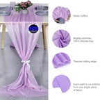 MDS Halloween Chiffon Table Runner - 20 Pack, 29 x 170 Inches, 14ft Each - Sheer Spooky Table Runners for Haunted House Parties, Trick-or-Treat Tables, Witchy Décor, Wedding & Events - Orchid
