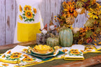 IHR Ideal Home Range Cocktail Napkins Disposable 3-Ply Paper Party Napkin Pack, 5" x 5", Colourful Sunflowers, 20-Count