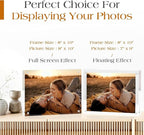 TWING 15 Pack 8x10 Acrylic Picture Frame Bulk, 10+10MM 8 By 10 Acrylic Photo Frame Horizontal Magnet Double Sided Magnetic Frames Set, 10 x 8 Clear Magnetic Block Picture Frame Desktop Display, Gift