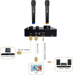Sound Town Wireless Microphone Karaoke Mixer System with HD Audio Return Channel, Optical, AUX, Bluetooth - Supports Smart TV, Media Box, Sound Bar (SWM15-PRO)