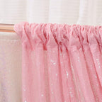 Pink Sequin Backdrop Curtains,2 Panels 2ft x 8ft Sequin Photography Backdrop Curtain for Wedding Party Xmas Decoration, Pink