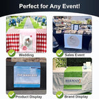 Made in USA - Custom Table Runner with Business Logo 12"x72" to 36"x72", Personalized Table Banner for Events, Birthday, Wedding