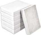 TheDisplayGuys - 25-Pack #53 Kraft Paper Cardboard Gift Boxes/Jewelry Cases w. Cotton Padding & Lid - Matte White - (5.4" x 3.9" x 1.0")