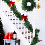 2 Pack 6FT Real Touch Norfolk Pine Garland – Artificial Evergreen Greenery Christmas Decoration for Mantel, Staircase, Table, Indoor Outdoor Rustic Farmhouse Winter Holiday Decor