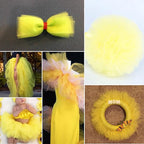 Yellow Tulle Fabric Rolls 6 Inch by 200 Yards (600 feet) Fabric Spool Tulle Ribbon for DIY Yellow Tutu Bow Baby Shower Birthday Party Wedding Decorations Craft Supplies