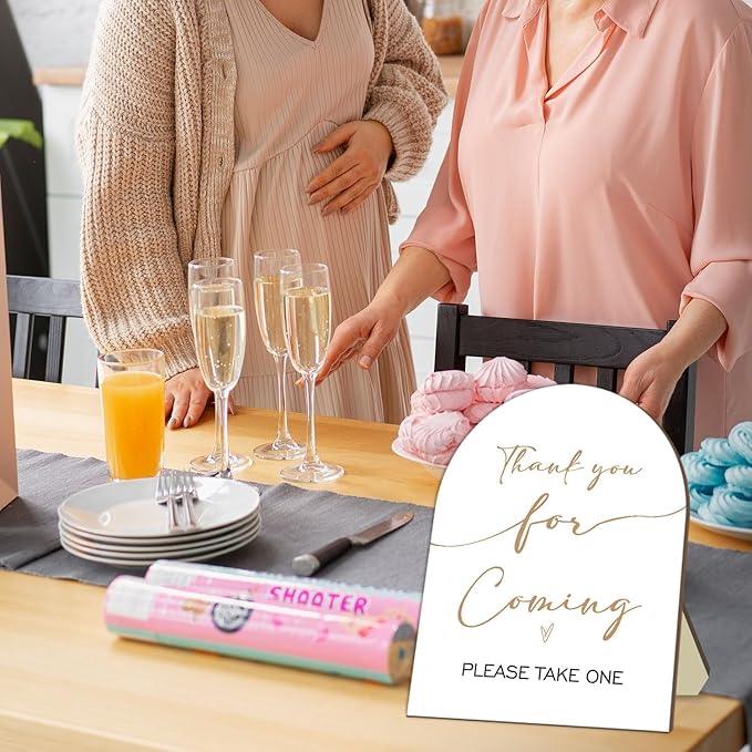 Thank You Sign for Guests, Bridal Shower Baby Shower Decoration Sign, Thank You for Coming Please Take One Sign, Wedding Shower Favors Sign, Birthday Party Decor Supplies, 9 * 11IN