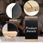 SELEAD Small Chalkboard Words Sign - 2 Pack 8x12 Inch Tabletop Decorative Chalk Board with Wooden Stand, Double-Sided Erasable Message Menu Board for Food, Store, Business, Wedding