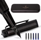 Ellington Pens Elegant Wood Fountain Pen Set – Includes Wooden Pen Box, Ink Converter, 6 Ink Cartridges, and Gift Box – Writing, Calligraphy