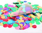 Multi Color Round Foil Confetti Beautiful Rainbow Metallic Table Confetti Glitter for Fill Balloons, Wedding,Birthday,Party,Festival Decoration(8000PCS)