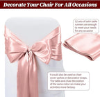12 Pack Rose Gold Satin Table Runner,12 x 108 inch Long Premium Smooth Table Runner for Wedding, Banquets, Birthday, Party, Graduation, Engagements,Table Runners fit Rectangle and Round Table