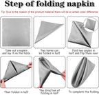 ANECO 12 Pieces Satin Napkins Soft Dinner Napkins Square Table Napkins 17 x 17 Inches for Restaurant Weddings Party Dinner Decoration (Grey)