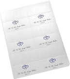 Linked Hearts Printable Place Cards, Navy (Choose Color), Set of 60 (10 Sheets), Laser & Inkjet Printers - Wedding, Party, Dinner, and Special Events - Made in the USA