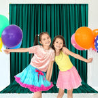 10ft x 10ft Lake Green Backdrop Curtains for Parties, Fabric Satin Background Curtain with Rod Pockets for Weddings, Birthday, Baby Shower, Photography, Graduation Party Backdrop Drapes, 2 Panels