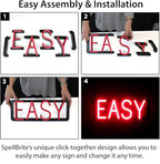 SpellBrite TO-GO BEER Sign | Beer-Related Sign with Neon Look, White LED Light Source | 19.8" x 15.0"