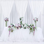 20 ft x 10 ft Wrinkle Free White Backdrop Curtain for Wedding Parties, Polyester Photo Backdrop Drapes for Baby Shower Birthday Party Backdrop Stand, Bulk Thick Background Curtains 5x10FT 4 Panels