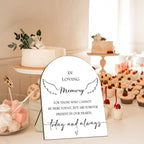 Memorial Table Sign for Bridal Shower, In Loving Memory Wooden Sign with Stand, Minimalist Decor for Wedding Reception, Event Party Favor Supplies 9 * 11IN