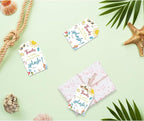 50pcs Summer Beach Thank You Tags for Swimming Themed Party Favors, Summer Gift Label for Hawaiian and Beach Party Decoration (Beach)