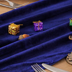MLMC 2 Pack Royal Blue Velvet Table Runner 10ft Glossy Luxury Velvet Cotton Table Runner 20x120 Inches Wedding Runner for Bridal Shower Birthday Party Decor