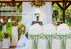 50 Pack Satin Sage Green Chair Sashes for Wedding Birthday Party Bridal Shower Gender Reveal Decorations, Sage Green Chair Sash for Folding Chairs Banquet Chairs Chiavari Chairs