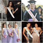 Blank Sash 16 PCS Sashes DIY Satin Sash Chair Sashes Scout Sash President Sash Senior Sash Scout Sash Wedding Party Sash