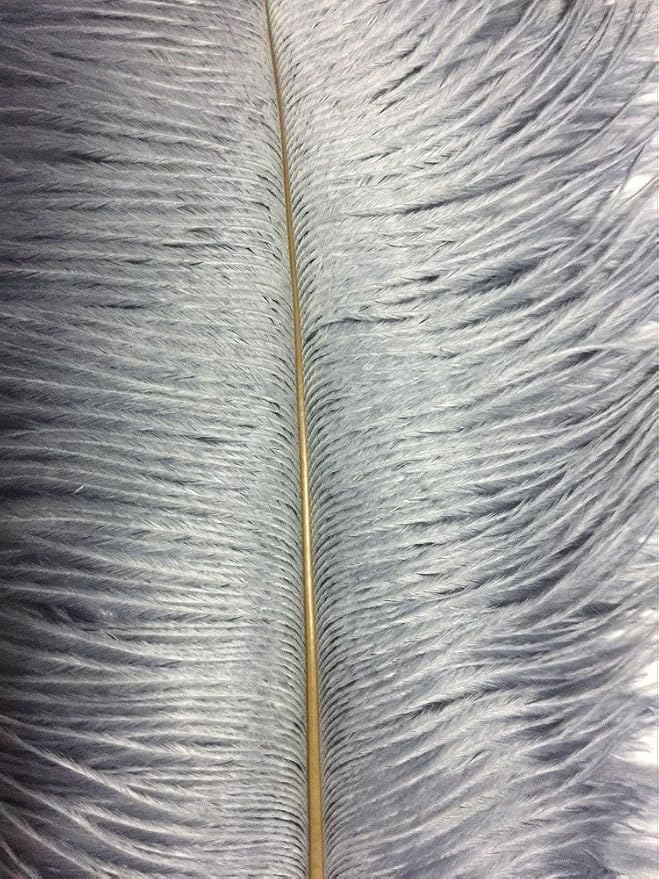 KOLIGHT® 40pcs 12''~14''(30~35cm) Natural Ostrich Feathers for DIY Home Wedding Party Office Decoration (Gray)
