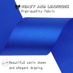 Blue Solid Satin Ribbon 2 Inch 25 Yards Solid Polyester Fabric Ribbon for Gift Wrapping Wedding Christmas Baby Shower Birthday Party Decoration Handmade Immortal Flower Craft