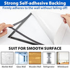 2Packs Magnetic Sign Holder 8.5 x 11 Self Adhesive Display Frames with Strong Magnetic Frame and Clear PVC for Office Store Home Door Window Refrige Magnetic Paper Holder, Silver