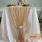 Gauze Table Runner Bulk Cheesecloth 141 in Long Natural Table Runner for Wedding Bohemian Boho Wedding Decorations Beige Cheese Cloth Runner Gauze Fabric Sand