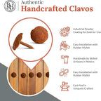 10 Pack 0.75" Round Head Iron Clavos Decorative Nails – Rusted – Handmade Rustic Round Fasteners for Farmhouse Shutters, Faux Wood Beams, Barn Doors, Shutters, Gates – Ornamental Wood Accent