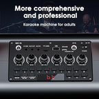 Karaoke Machine,8000mAh Portable Bluetooth Speaker with 2 Wireless Microphones for Adults & Kids,Microphone Speaker Set with Lights,Supports for TF Card,AUX in,FM,REC,for Parties,Outdoor,Home (HBL100)