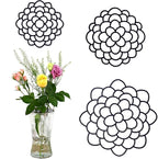 3 Pcs Modern Flower Frog Metal Flower Arrangement Holder Floral Grid Used for Vase Flower Arrangement Art Convenient Stem Holder for Flowers Flower Frog Organizer Metal Lid for Vase (Black)