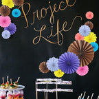 Brown Party Decorations,Brown Wedding Decorations for Party Events Accessories,Brown Birthday Decorations,Boho Party Decoration,Fall Decorations 12in Hanging Paper Fans 30 Color DIY Set(Brown)