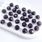 400 PCS 4mm Crystal Glass Beads Round Multiple Faceted Loose Spacer Glass Beads for DIY Handcrafte Bracelet Necklace Earring Jewelry Making(Violet)