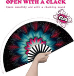 Boots on The Ground Fan, Large Folding Hand Fan for Women and Men, Popping Fans for Line Dancing for Raves, EDM, Dance Party, and Home Decoration