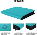 Premium 1000+ Pockets Card Binder,16 Pockets Trading Card Binder Ringless Side Loading Trading Card Album Folder for TCG -Teal