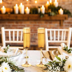 12 Pieces Amber Champagne Flutes 6 OZ Straight Sided Wine Glasses Champagne Long Stem Drinking Colored Glasses,Set of 12 Hand Blown Champagne Flutes Goblets for Wedding Cocktail Cups,Cava, Prosecco
